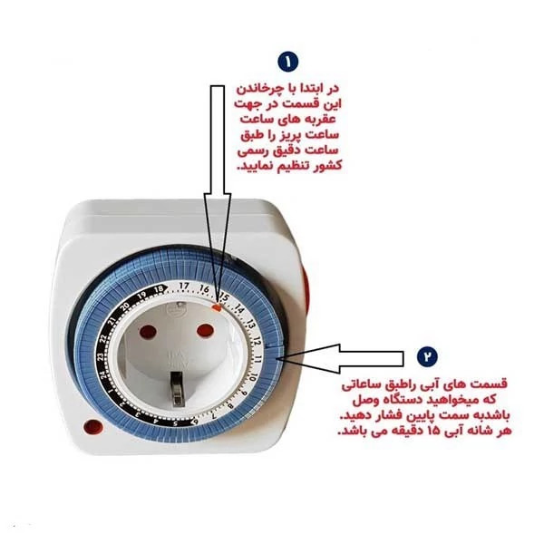 توضیحات و راهنمای استفاده پریز ساعتی پارس اروند